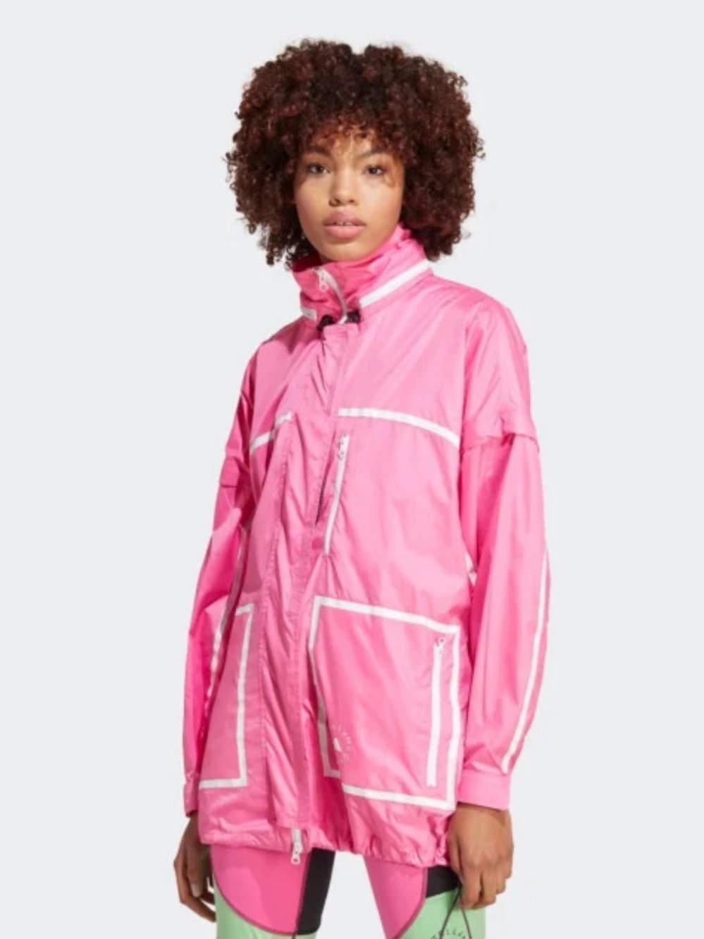 Adidas x Stella McCartney Bright TrueNature Packable Windbreaker Jacket Size S